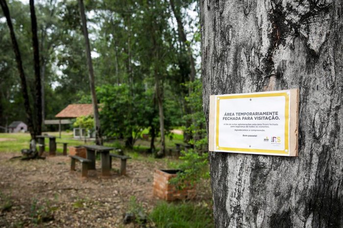Os frequentadores podem realizar piqueniques, mas a área de churrasqueiras está interditada
