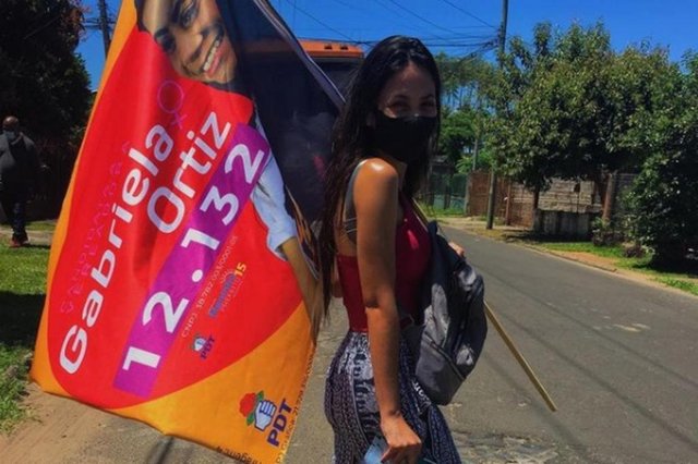 Nas eleições de 2020, o número de vereadoras eleitas na região metropolitana de Porto Alegre Alegre, aumentou em mais de 50%. NA FOTO: a candidata eleita em Sapucaia do Sul, Gabriela Ortiz.