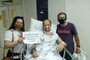 Após 50 dias, morador de Caxias do Sul com covid-19 recebe alta da UTI e descobre que será avô. Paciente do Hospital Virvi Ramos, Edson Joarez dos Santos, 54 anos, superou a doença e um melanoma em 2020<!-- NICAID(14675127) -->