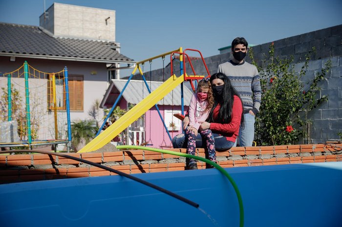Família recuperou o sossego e agora aguarda pelos dias quentes para aproveitar a piscina