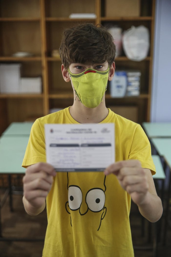 Gabriel Ellwanger comprovou que sofre de displasia pulmonar e pôde ser vacinado com prioridade