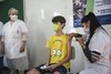 Gabriel Ellwanger, 12 anos, também foi vacinado em São Leopoldo