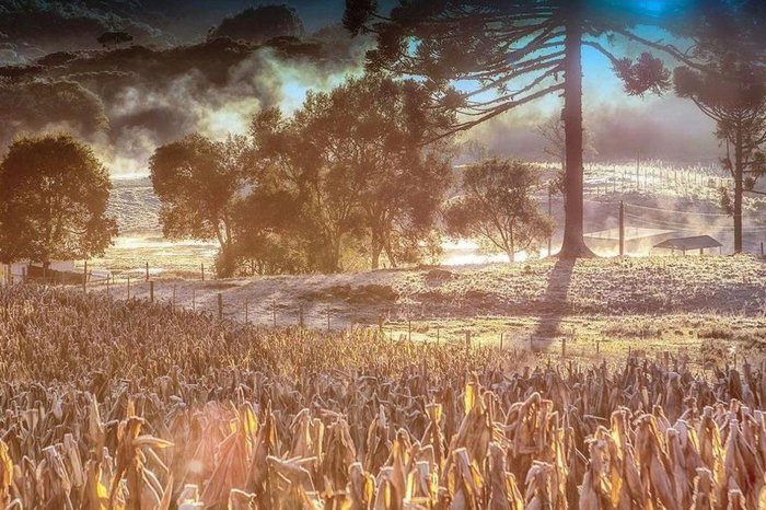 A mínima no município chegou a 0,4°C