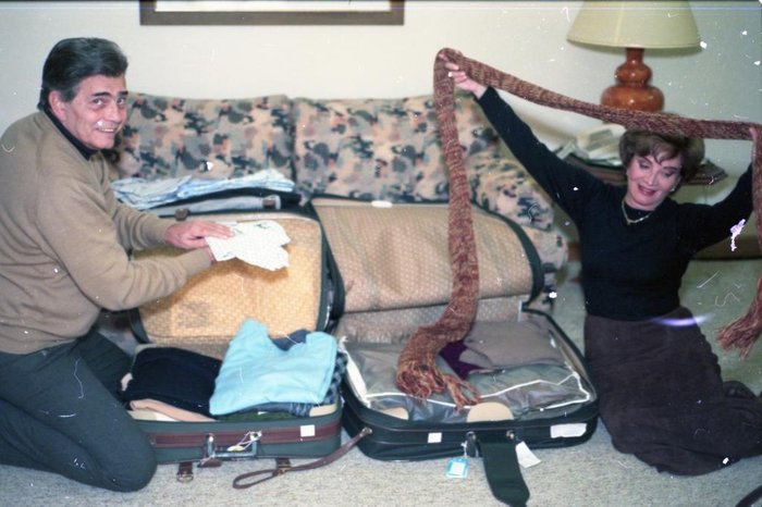 Tarcísio e Glória no Everest Palace Hotel, em Porto Alegre