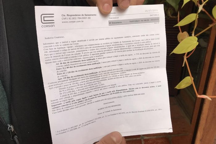 Comunicados são enviados pela Corsan aos consumidores