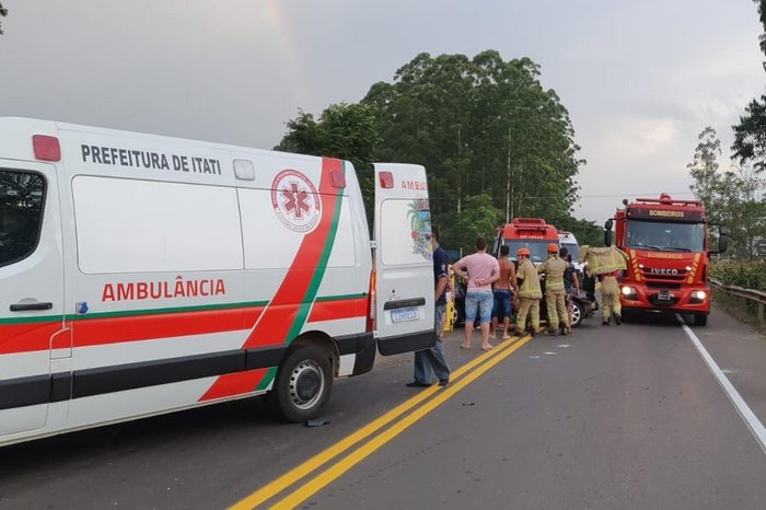 Acidente com morte envolveu dois veículos no km 32 da ERS-486, na Rota do Sol, em Itati