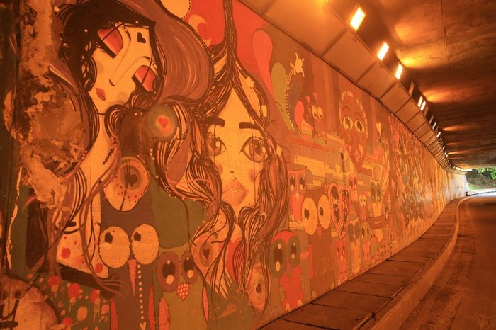SMSUrb avaliará a necessidade de fazer novos grafites nas paredes do túnel