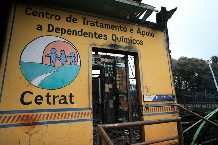 Incêndio atingiu o Centro de Tratamento e Apoio a Dependentes Químicos de Carazinho (Cetrat)