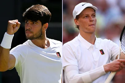 Carlos Alcaraz x Jannik Sinner na final de Wimbledon<!-- NICAID(16079094) -->