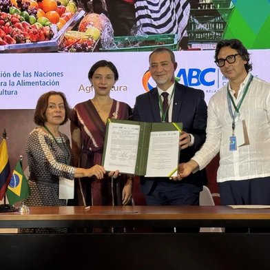 BRASÍLIA, DF, BRASIL, 18-08-2025: Governo federal e FAO firmam acordo para fortalecer abastecimento de alimentos na América Latina e Caribe. Foto: Luciana Araújo de Piratiny Machado/Divulgação<!-- NICAID(16104274) -->