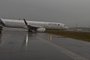 Avião derrapou na pista do aeroporto de Florianópolis em 12 de julho de 2023. Ninguém ficou ferido. Incidente fez com que o local ficasse temporariamente fechado para pouso e decolagem.<!-- NICAID(15480182) -->