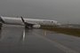 Avião derrapou na pista do aeroporto de Florianópolis em 12 de julho de 2023. Ninguém ficou ferido. Incidente fez com que o local ficasse temporariamente fechado para pouso e decolagem.<!-- NICAID(15480182) -->