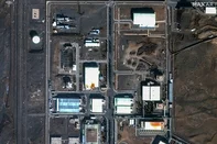 (FILES) This handout satellite image provided by Maxar Technologies and taken on June 14, 2025, shows the Natanz nuclear facilities (Shahid Ahmadi Roshan Nuclear Facilities) near Ahmadabad in Iran, before an Israeli strike. President Donald Trump said June 21, 2025 the US military has carried out a "very successful attack" on three Iranian nuclear sites, including the underground uranium enrichment facility at Fordo. "We have completed our very successful attack on the three Nuclear sites in Iran, including Fordow, Natanz, and Esfahan," Trump said in a post on his Truth Social platform. (Photo by Stephen A. Wood / Satellite image ©2021 Maxar Technologies / AFP) / RESTRICTED TO EDITORIAL USE - MANDATORY CREDIT "AFP PHOTO / SATELLITE IMAGE ©2025 MAXAR TECHNOLOGIES " - NO MARKETING NO ADVERTISING CAMPAIGNS - DISTRIBUTED AS A SERVICE TO CLIENTS<!-- NICAID(16064844) -->