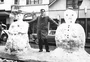Livraria Rossi e os bonecos da neve de 1965