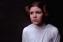 Carrie Fisherr como a princesa Leia em Guerra nas Estrelas (1977).<!-- NICAID(15419507) -->