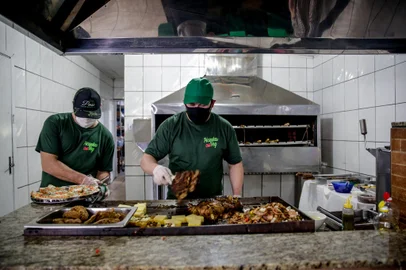 PORTO ALEGRE, RS, BRASIL - 29/08/2021Inauguração da churrascaria vegana Picanha's Grill Veg<!-- NICAID(14875319) -->