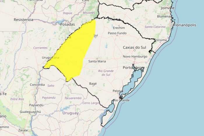 Instituto Nacional de Meteorologia (Inmet) / Reprodução Instituto Nacional de Meteorologia (Inmet) / Reprodução