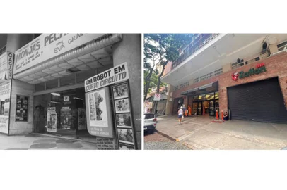 Antes e depois do Cine Cacique, no Centro Histórico <!-- NICAID(15728930) -->