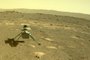 O Ingenuity, helicóptero espacial da agência espacial norte-americana (Nasa) que chegou a Marte em fevereiro acoplado na parte inferior do rover Perseverance, resistiu à primeira noite no planeta vermelho afastado do "companheiro".<!-- NICAID(14751100) -->
