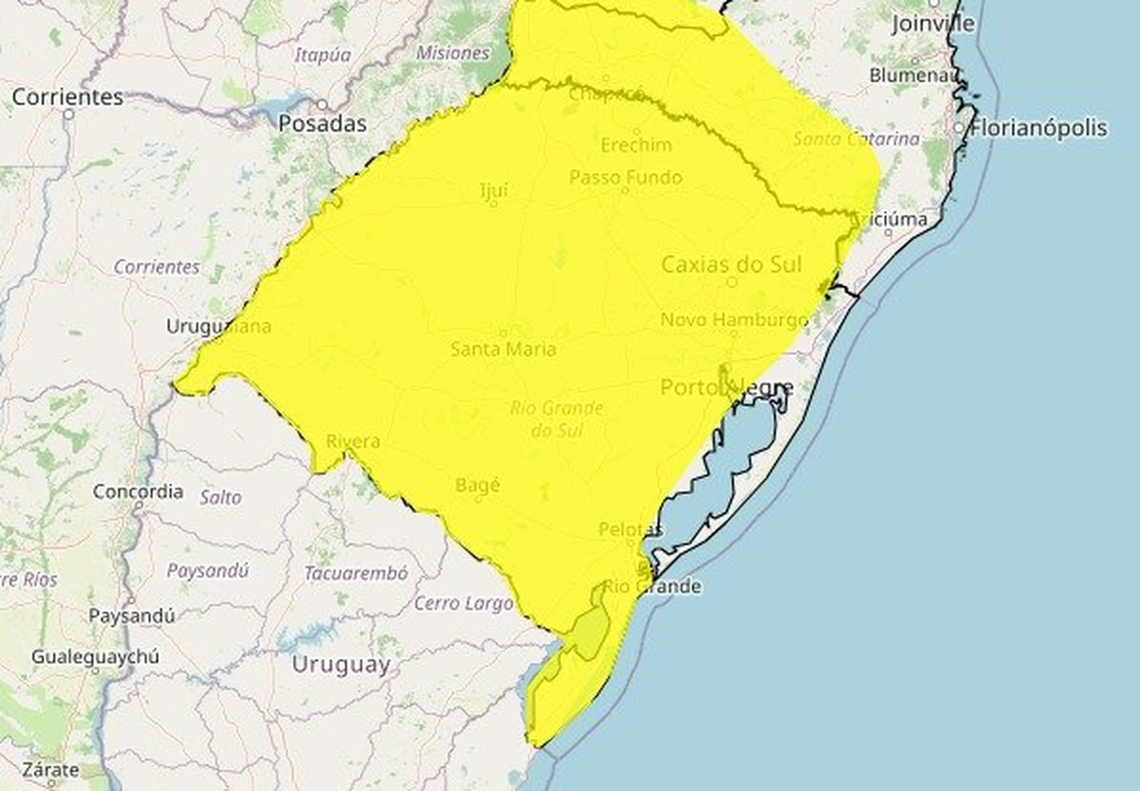 Instituto Nacional de Meteorologia (Inmet)/Reprodução