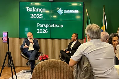 Anderson Aires / Agência RBS A Federação das Entidades Empresariais do Rio Grande do Sul (Federasul) estima um 2026 com a economia do Rio Grande do Sul crescendo quase o dobro do país e aumento do risco fiscal em ano de eleição.<!-- NICAID(16184851) -->