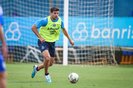 Kannemann em lance de treino do Grêmio no CT Luiz Carvalho<!-- NICAID(15748212) -->