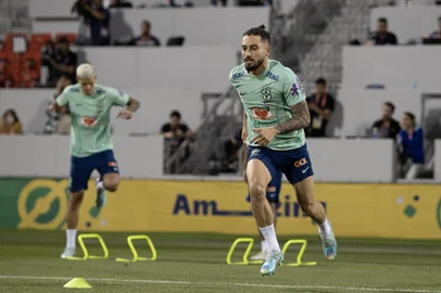 Caxiense Alex Telles estreou no Mundial contra a Suíça e será titular diante de CamarõesIndexador: Lucas Figueiredo/CBF<!-- NICAID(15279830) -->