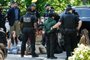 Police officers detain protesters during a pro-Palestinian protest at Emory University on April 25, 2024, in Atlanta, Georgia. College campuses across the US braced for fresh protests by pro-Palestinian students, extending a week of increasingly confrontational standoffs with police, mass arrests and accusations of anti-Semitism. (Photo by Elijah Nouvelage / AFP)<!-- NICAID(15747549) -->