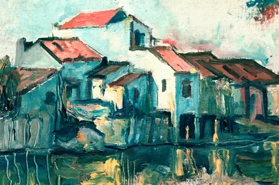 Pintura de Maria Coussirat Camargo, falecida viúva de Iberê Camargo.<!-- NICAID(15844657) -->