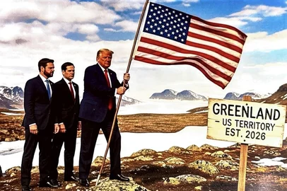 Trump divulga imagens geradas por IA conquistando a Groenlândia<!-- NICAID(16207391) -->