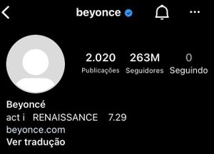 Reprodução / Instagram @beyonce