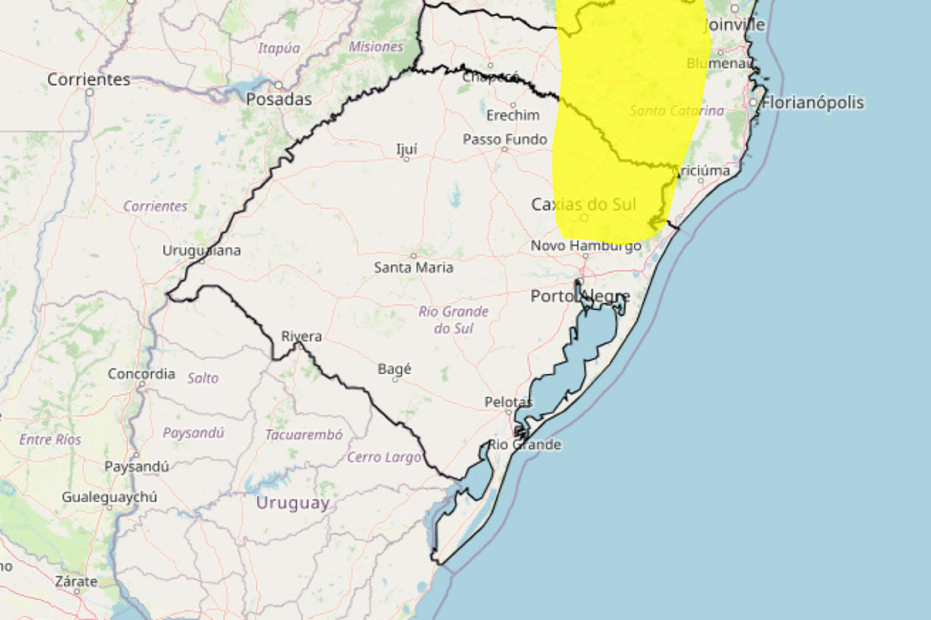 Instituto Nacional de Meteorologia (Inmet)/Reprodução