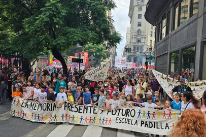 BUENOS AIRES, 24/3/25 - Tradicionais protestos de 24 de março, o Dia da Memória pela Verdade e pela Justiça, em Buenos Aires<!-- NICAID(16002652) -->