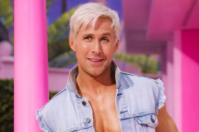 Ryan Gosling como Ken no live-action da Barbie<!-- NICAID(15124840) -->