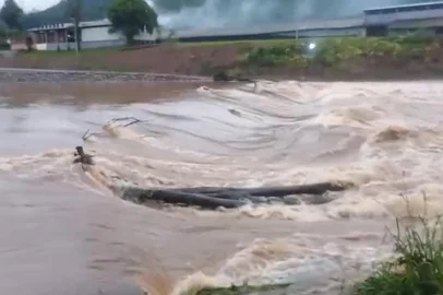 ponte baixa que liga Vale Real a Bananal permanece bloqueada para carros<!-- NICAID(16062587) -->