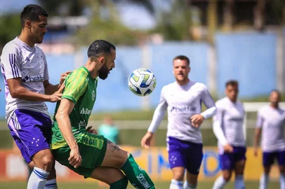 Jogo-treino Cruzeiro x Juventude. Na foro, centroavante Rodrigo Rodrigues<!-- NICAID(15396025) -->