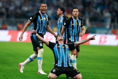 PORTO ALEGRE, RS, BRASIL, 06-08-2026: Grêmio recebe o Mirassol, na Arena, em partida que vale vaga nas Quartas-de-Final da Copa do Brasil. Fotos: Duda Fortes/Grupo RBS<!-- NICAID(16340957) -->