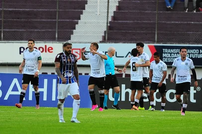 CAXIAS DO SUL, RS, BRASIL, 16/08/2026. SER Caxias x Figueirense, jogo válido pela 17ª rodada da primeira fase da Série C do Campeonato Brasileiro 2026 e realizado no estádio Francisco Stédile (estádio Centenário). (Porthus Junior/Agência RBS)Indexador: PJR                             <!-- NICAID(16346937) -->