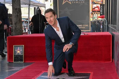 Actor Benedict Cumberbatch is honored with his star on the Hollywood Walk of Fame, February 28, 2022 in Hollywood, California. (Photo by Robyn Beck / AFP)<!-- NICAID(15029672) -->