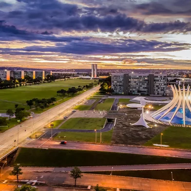 Metropolitan Cathedral Nossa Senhora Aparecida in the Federal District, Brasilia, Brazil, Architect: Oscar NiemeyerCatedral metropolitana de Brasília - Foto: Erich Sacco/stock.adobe.comLocal: BrasÃ­liaFonte: 417345315<!-- NICAID(15881791) -->