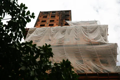 Porto Alegre, RS, Brasil, 28/02/2024 - Obra de demolição do Esqueletão é embargada - Foto: Jonathan Heckler/Agência RBS<!-- NICAID(15691910) -->