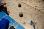 TRAMANDAÍ, RS, BRASIL, 13.01.2024: Basquete na areia é praticado na praia de Tramandaí. Foto: Camila Hermes/Agencia RBS<!-- NICAID(15649860) -->