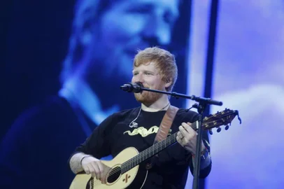 PORTO ALEGRE, RS, BRASIL, 17.02.2019. Show do Ed Sheeran em Porto Alegre, na Arena do Grêmio.FOTO: CAMILA DOMINGUES/AGÊNCIA RBS<!-- NICAID(13961723) -->