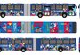 UCS personaliza ônibus como uma espécie de mural artístico sobre rodas