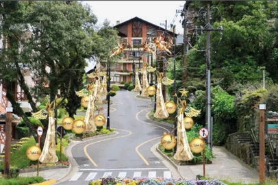 Projeto da decoração do 36º Natal Luz de Gramado. Na imagem, a simulação da decoração da Rua Torta<!-- NICAID(14809916) -->