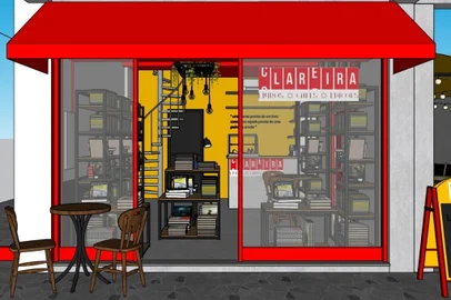 Projeto da nova Livraria Clareira, em Porto Alegre.<!-- NICAID(15590735) -->