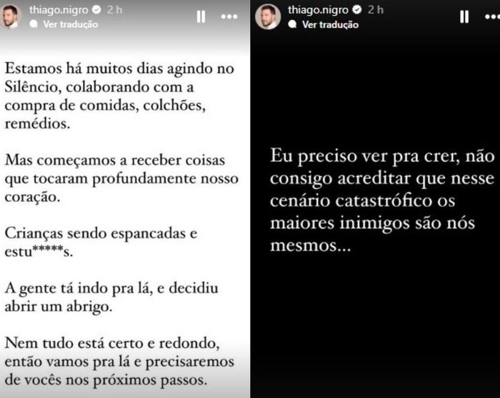 @thiago.nigro Instagram / Reprodução @thiago.nigro Instagram / Reprodução