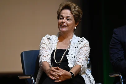 Brazilian former President (2011-2016) Dilma Rousseff attends the inauguration ceremony of Aloizio Mercadante as President of the Brazilian National Economic and Social Development Bank (BNDES) at the BNDES headquarters in Rio de Janeiro, Brazil on February 6, 2023. (Photo by MAURO PIMENTEL / AFP)Editoria: FINLocal: Rio de JaneiroIndexador: MAURO PIMENTELSecao: financial and business serviceFonte: AFPFotógrafo: STF<!-- NICAID(15385927) -->