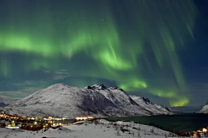 Fenômeno da Aurora Boreal na cidade de Tromso, no norte da Noruega. Reporter Carlos Ismael Moreira viajou à Noruega a convite do Innovation Norway e do Conselho Norueguês da Pesca. Foto: Bjørn Jørgensen/Visitnorway.com<!-- NICAID(12250249) -->