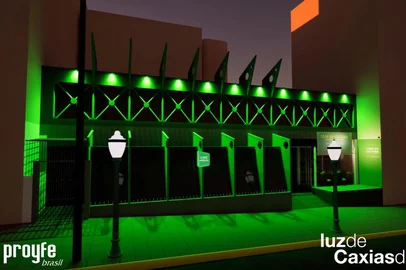 Consórcio Luz de Caxias do Sul - Proyfe Brasil / Reprodução / divulgação Com cronograma alterado, projeto de iluminação cênica começará pela Estação Férrea e pela Casa da Cultura<!-- NICAID(16160965) -->